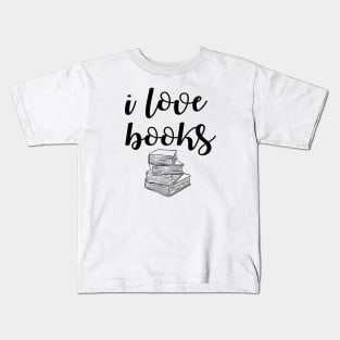 I Love Books Kids T-Shirt